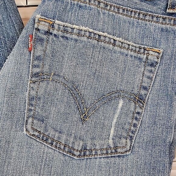 Levi's 527 red tab blue denim bootcut jeans Size 28 Juniors 16 - Picture 2 of 15